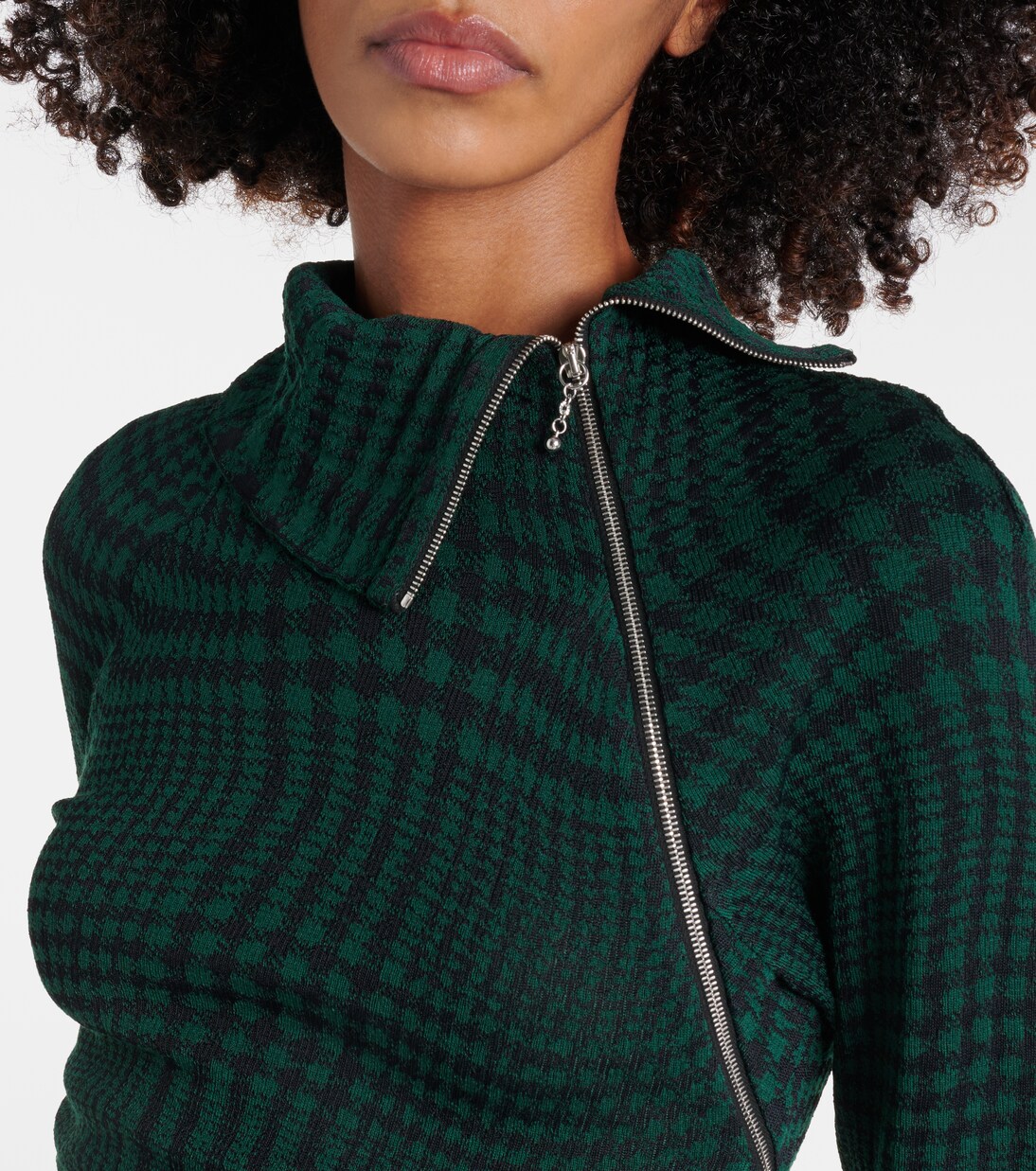 Abito midi in misto lana Burberry Check | Burberry