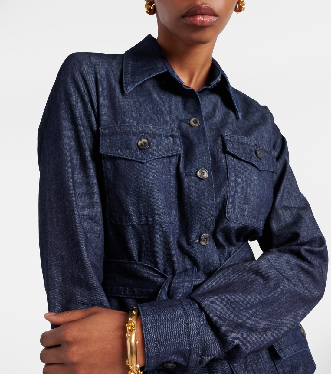 Robe chemise en jean | Dries Van Noten
