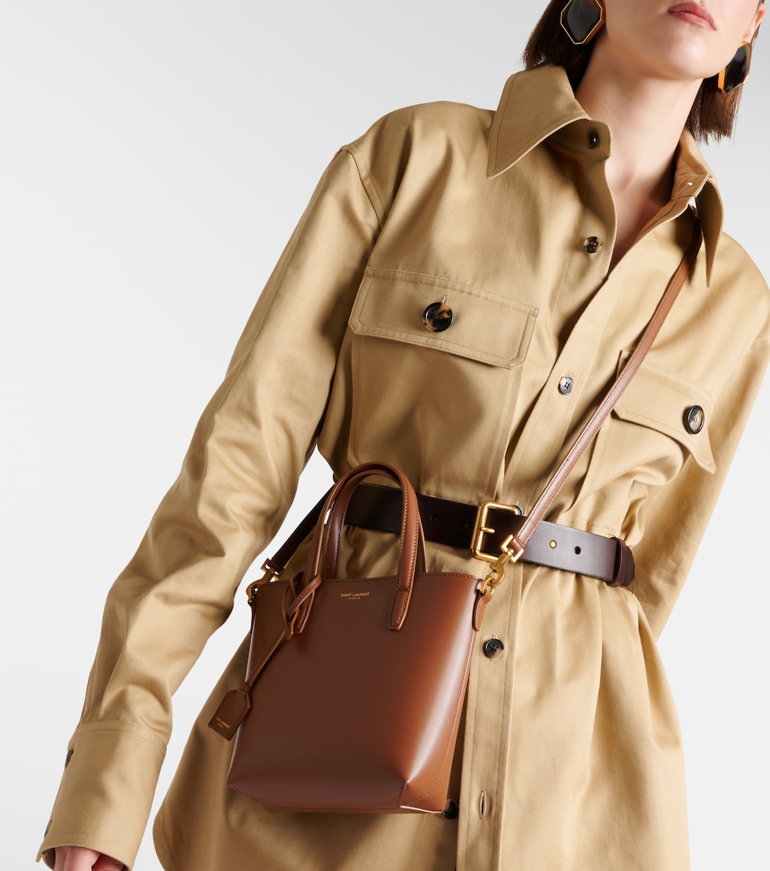 Sac Toy Shopping Mini en cuir | Saint Laurent