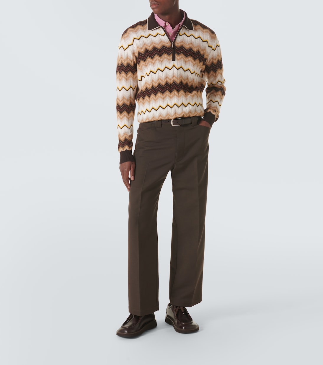 Jersey con cremallera de algodón y lana | Missoni