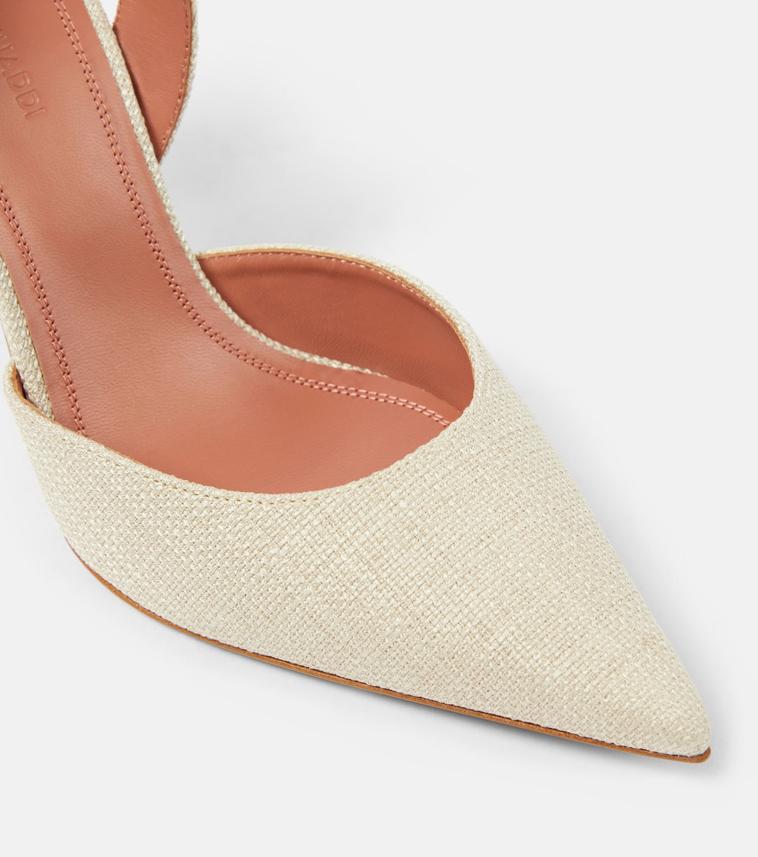 Pumps slingback Holli 95 in canvas | Amina Muaddi