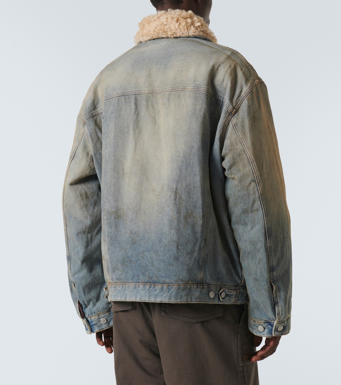 Yeezy sherpa jean jacket cheap