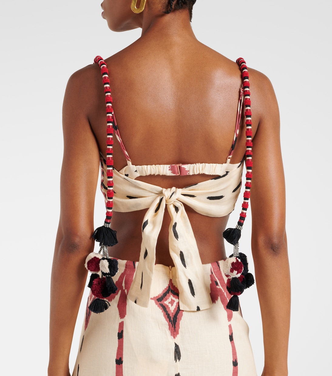 Abito midi in lino con stampa | Johanna Ortiz