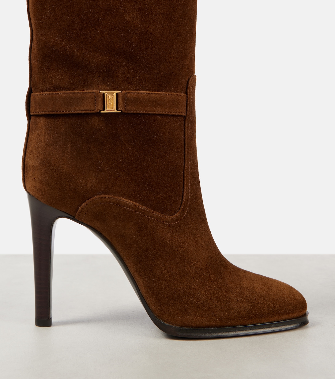 Stivali Diane 100 in suede | Saint Laurent