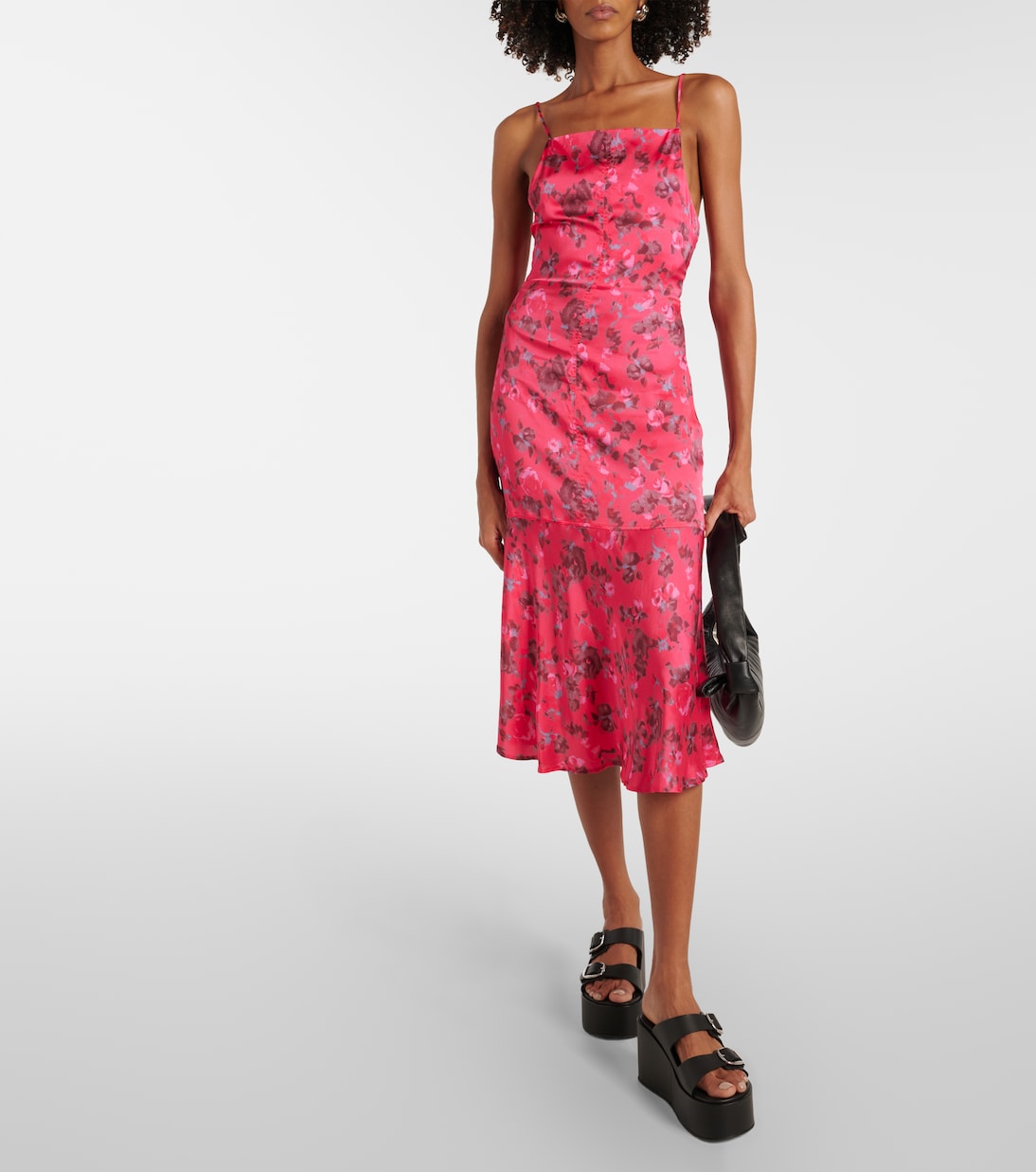 Midikleid aus Satin | Ganni