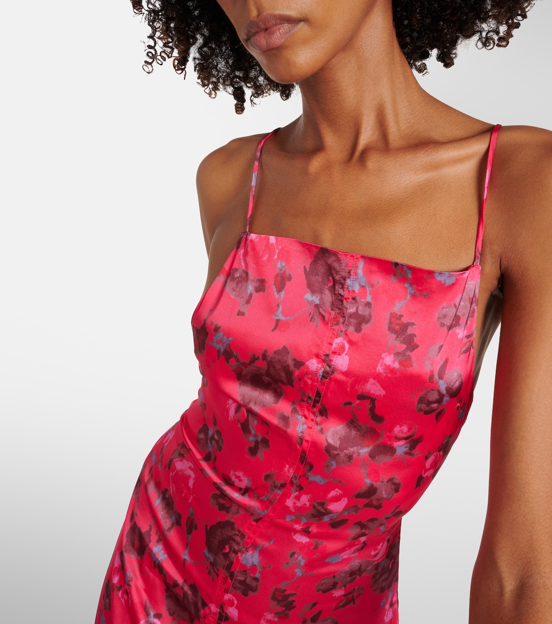Midikleid aus Satin | Ganni