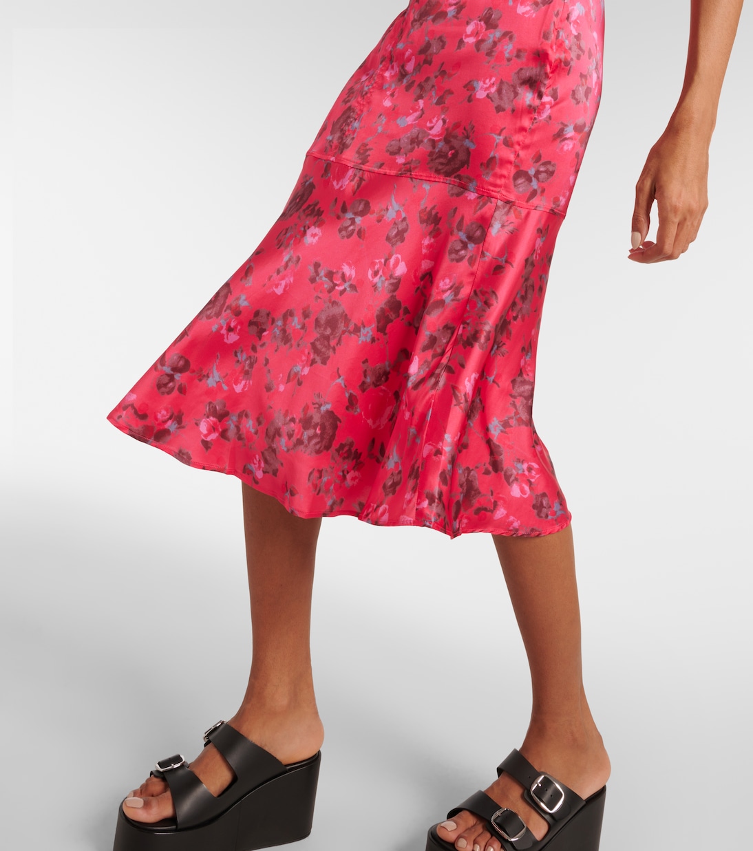 Midikleid aus Satin | Ganni