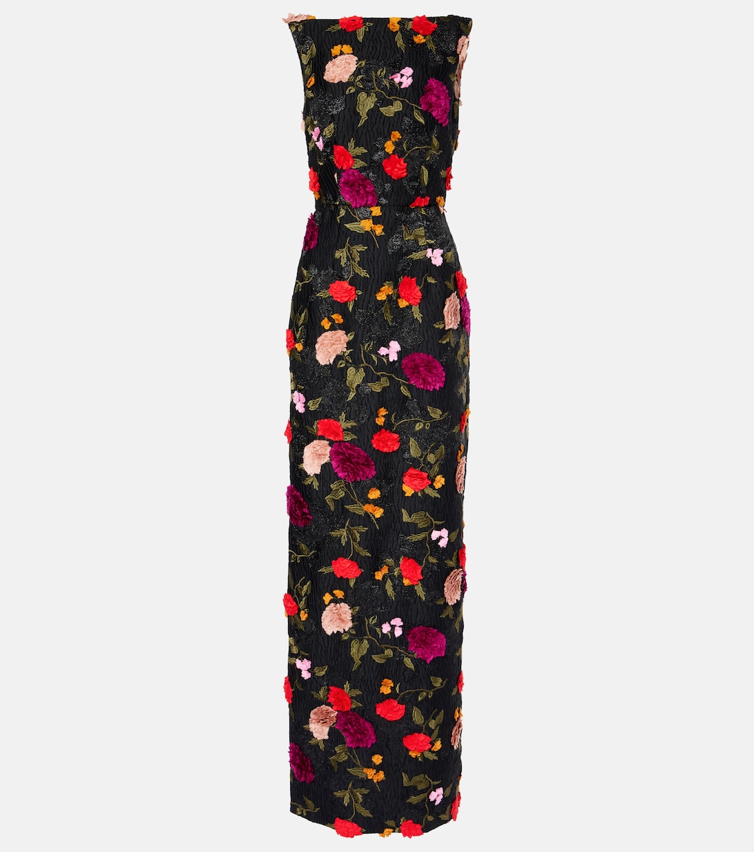 Robe longue brodée en jacquard  | Erdem