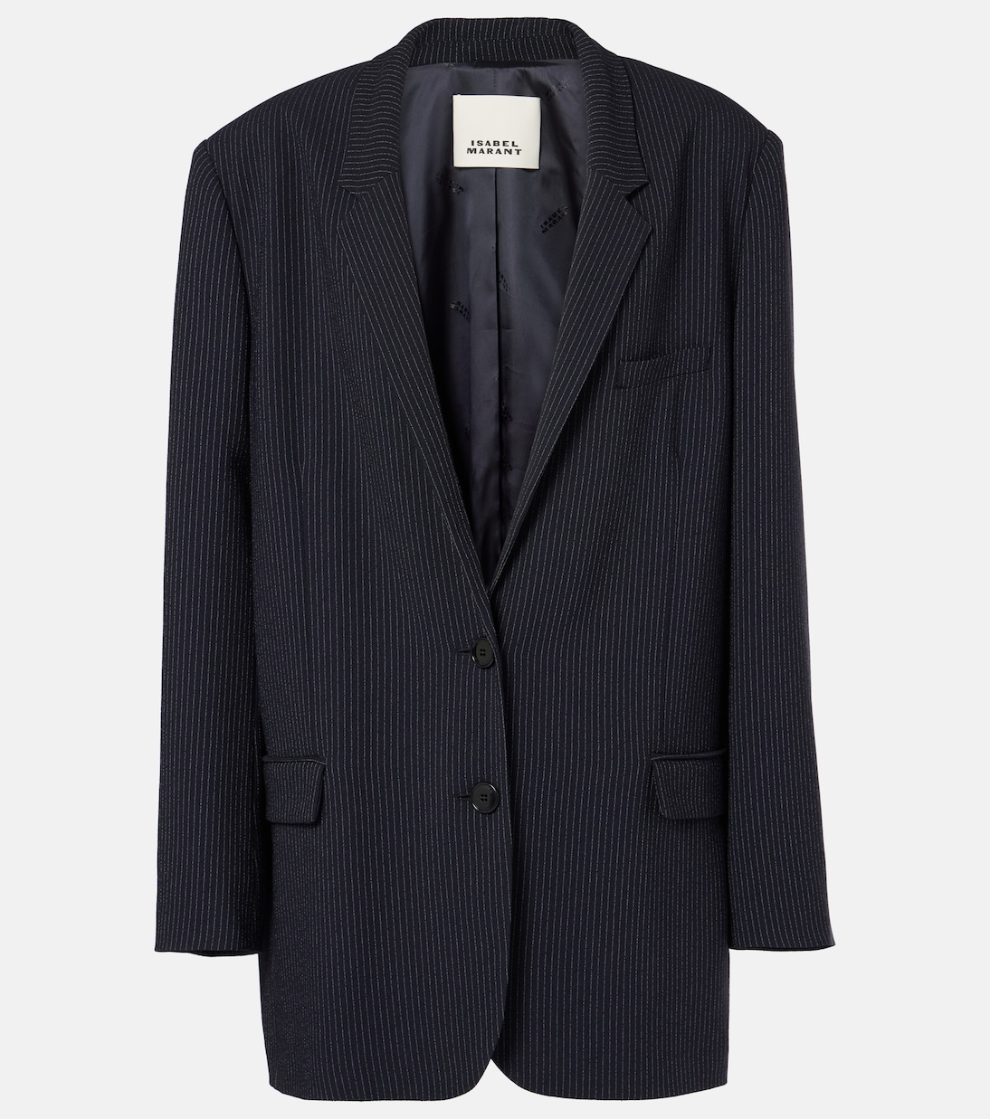 Blazer Oceanyga in crêpe a righe | Isabel Marant