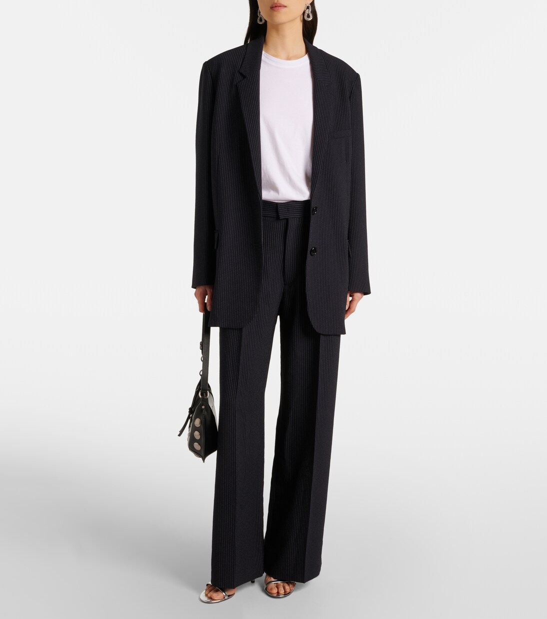 Blazer Oceanyga in crêpe a righe | Isabel Marant