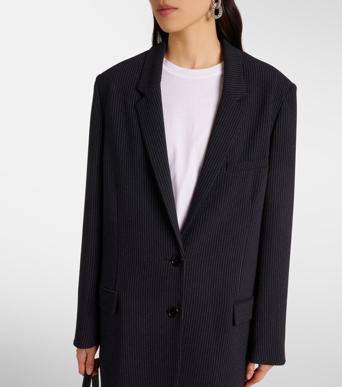 Blazer Oceanyga in crêpe a righe | Isabel Marant