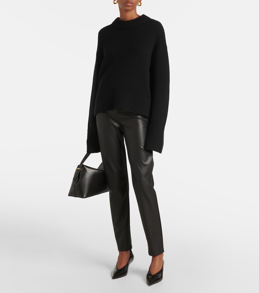 Schmale Hose Rodano aus Lederimitat | Max Mara