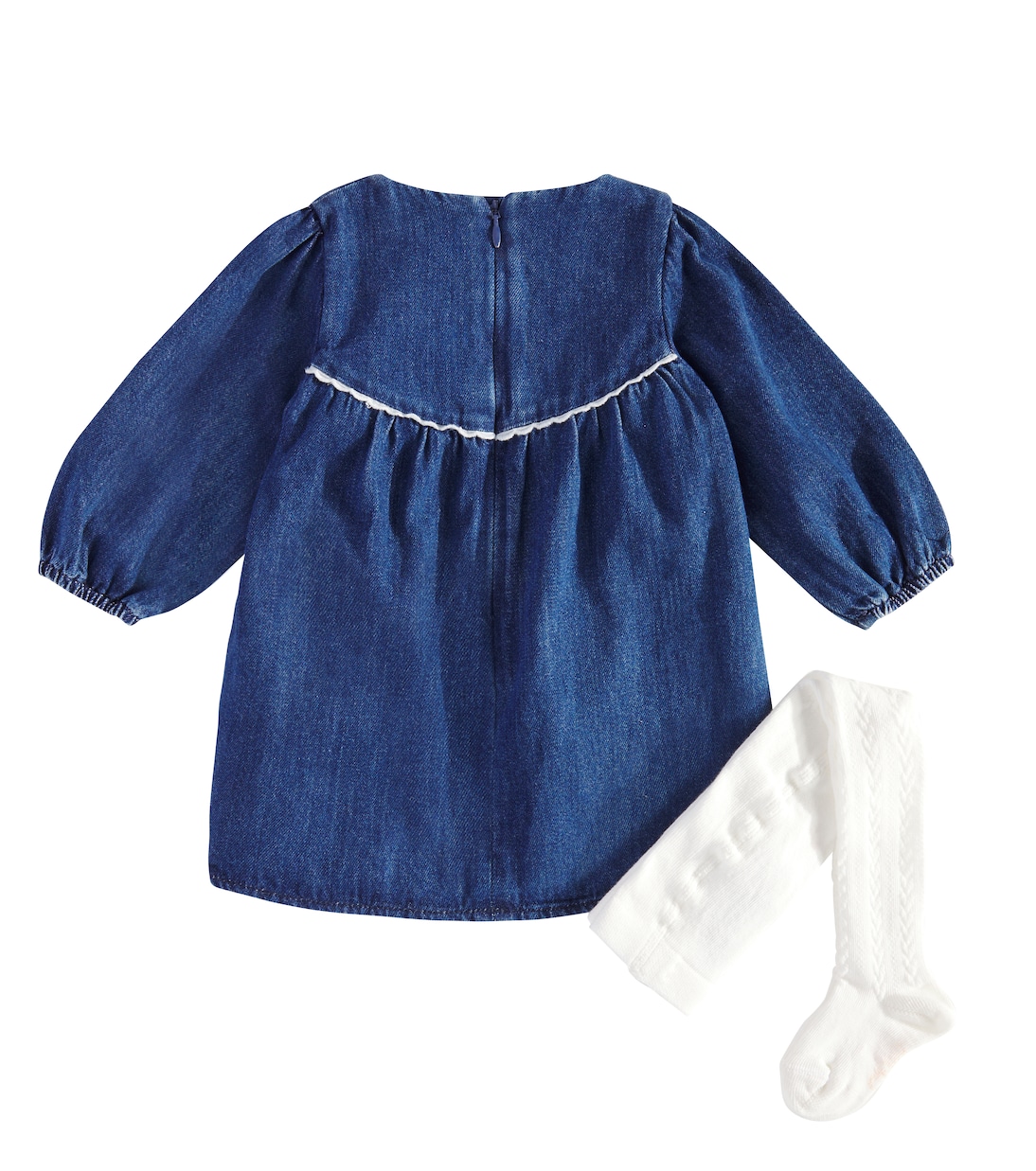 Baby Set aus Jeanskleid und Strumpfhose | Chloé Kids