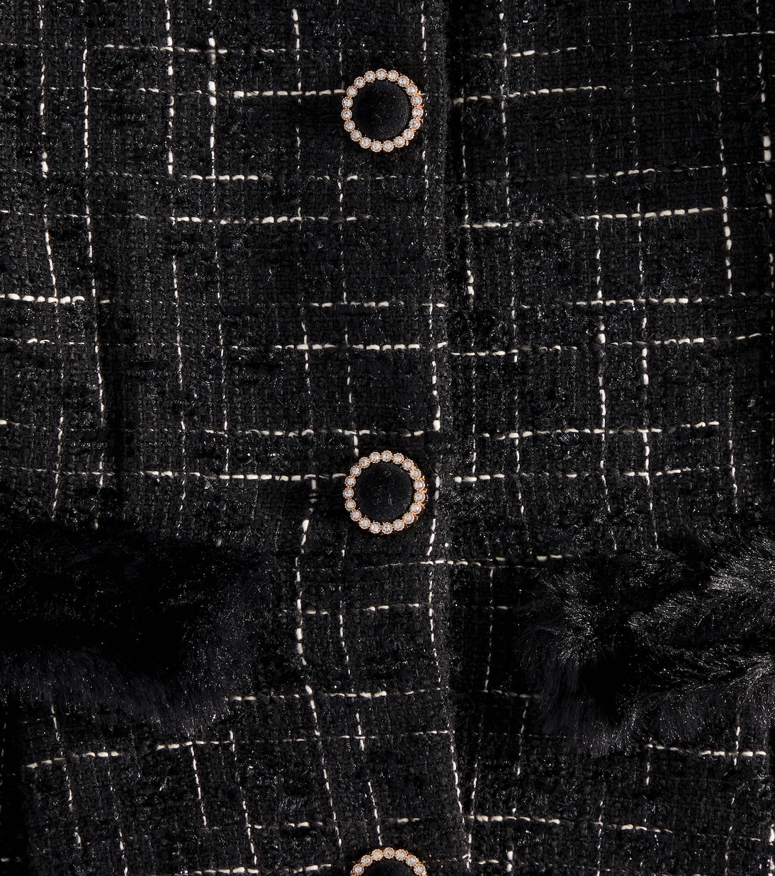 Faux fur and tweed coat | Patachou