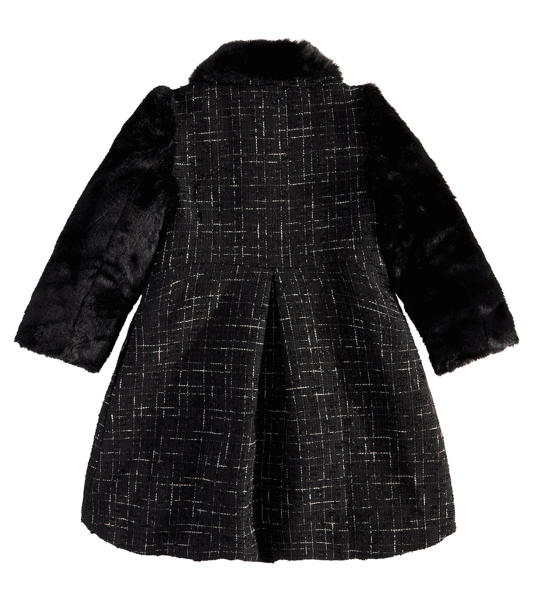 Faux fur and tweed coat | Patachou