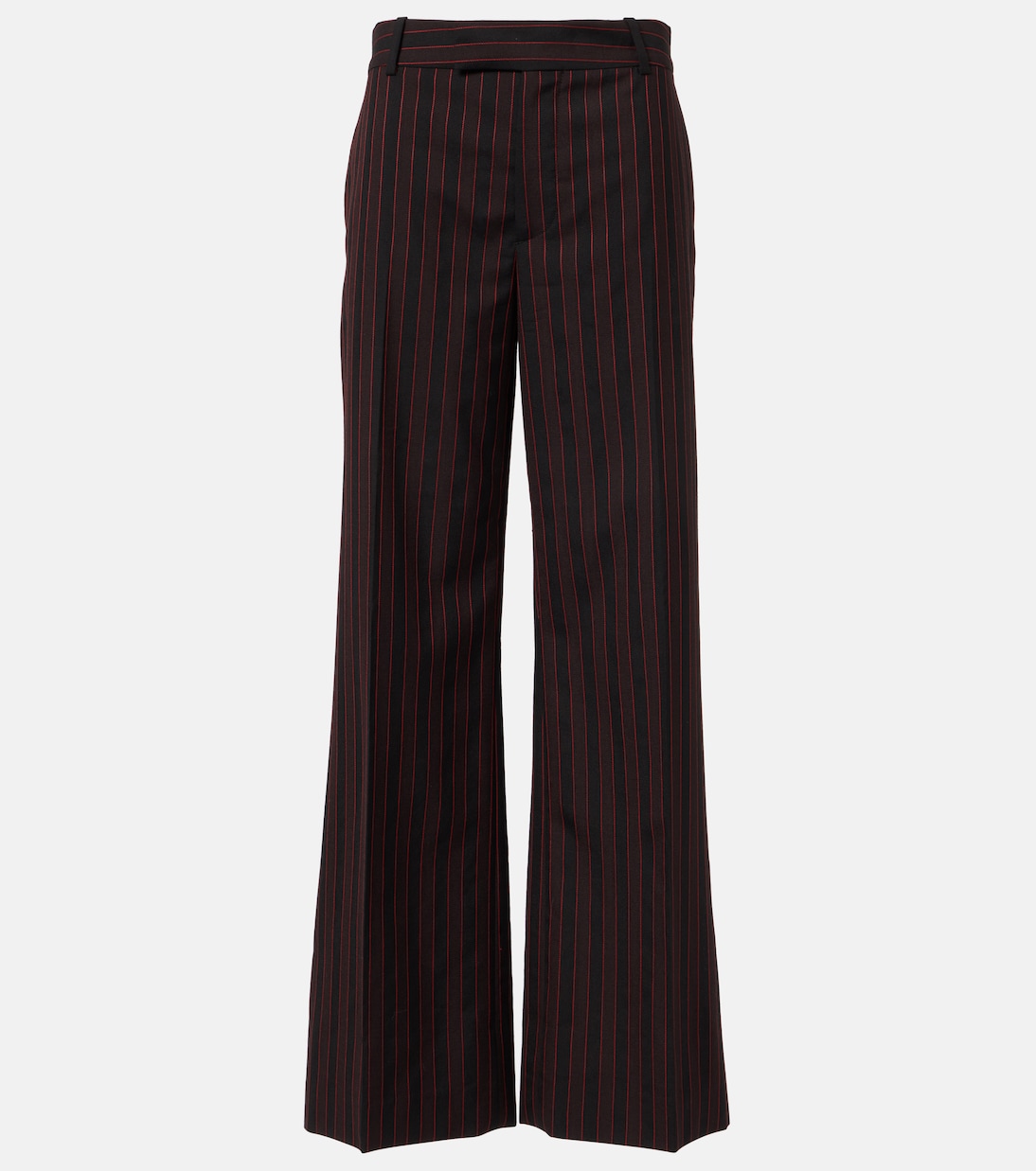 Pantalon droit rayé en laine | McQueen