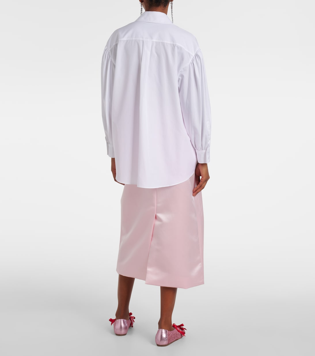Camicia in cotone con applicazioni floreali | Simone Rocha