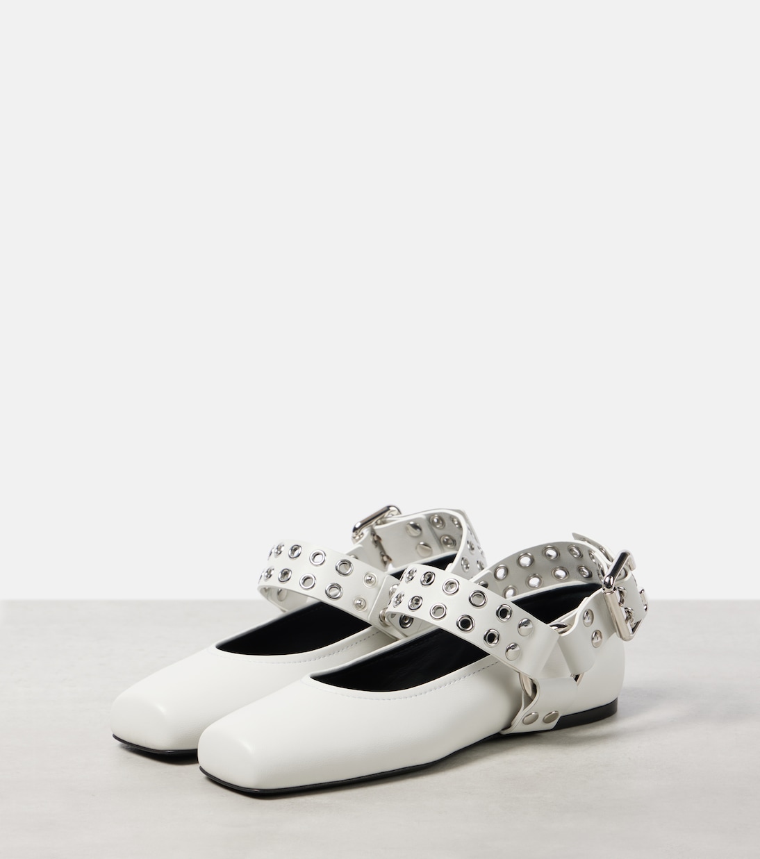 Ballerine in pelle con borchie | Alaïa