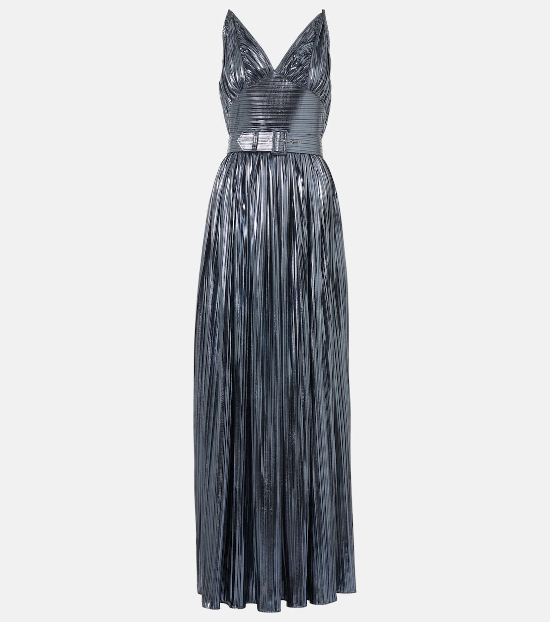 Vestido de fiesta de lamé con cinturón | Rodarte