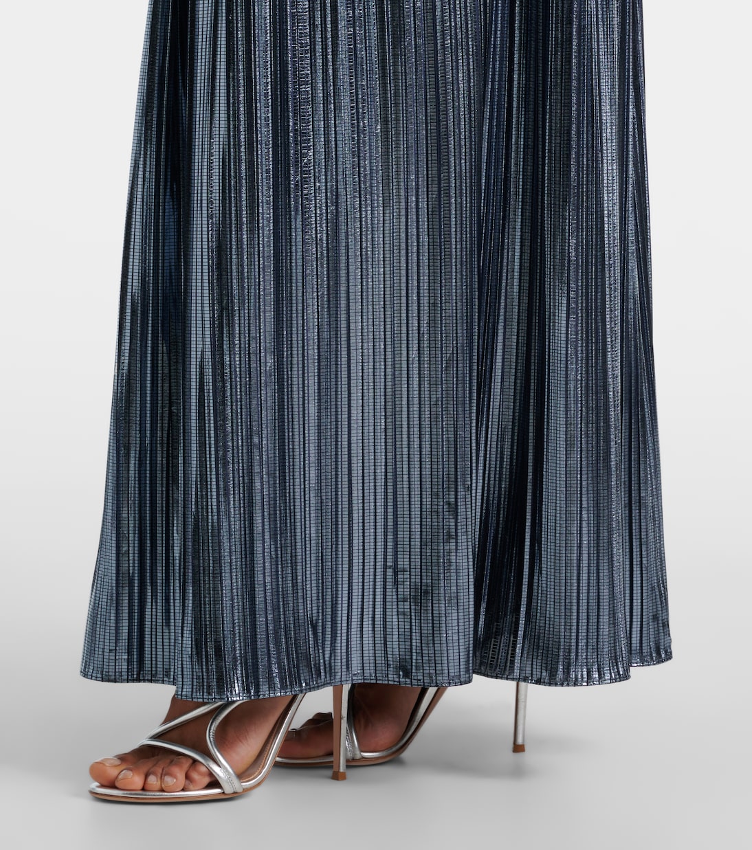 Vestido de fiesta de lamé con cinturón | Rodarte