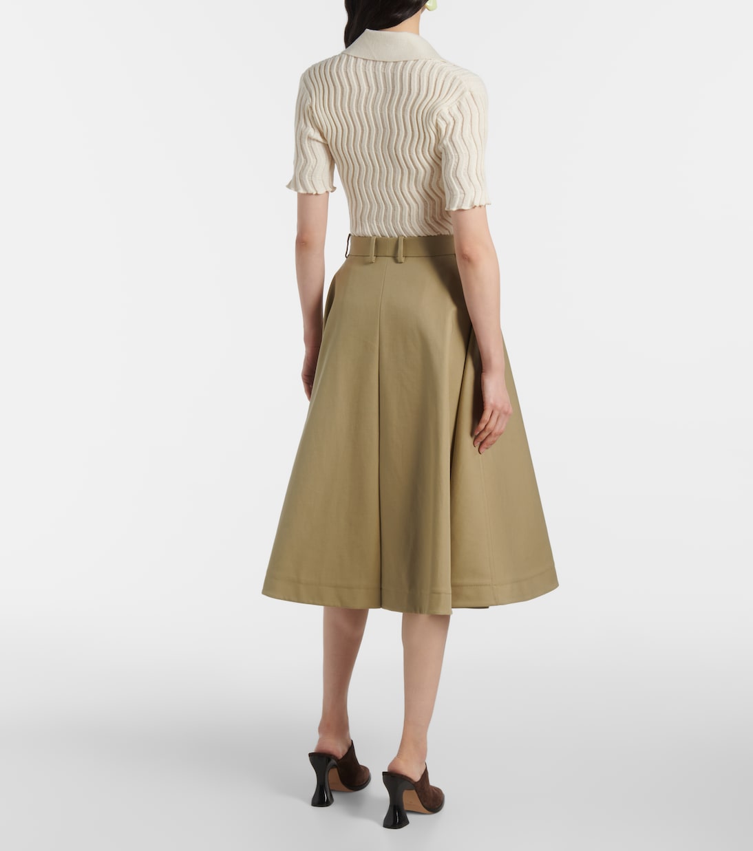 Falda midi de algodón | Bottega Veneta