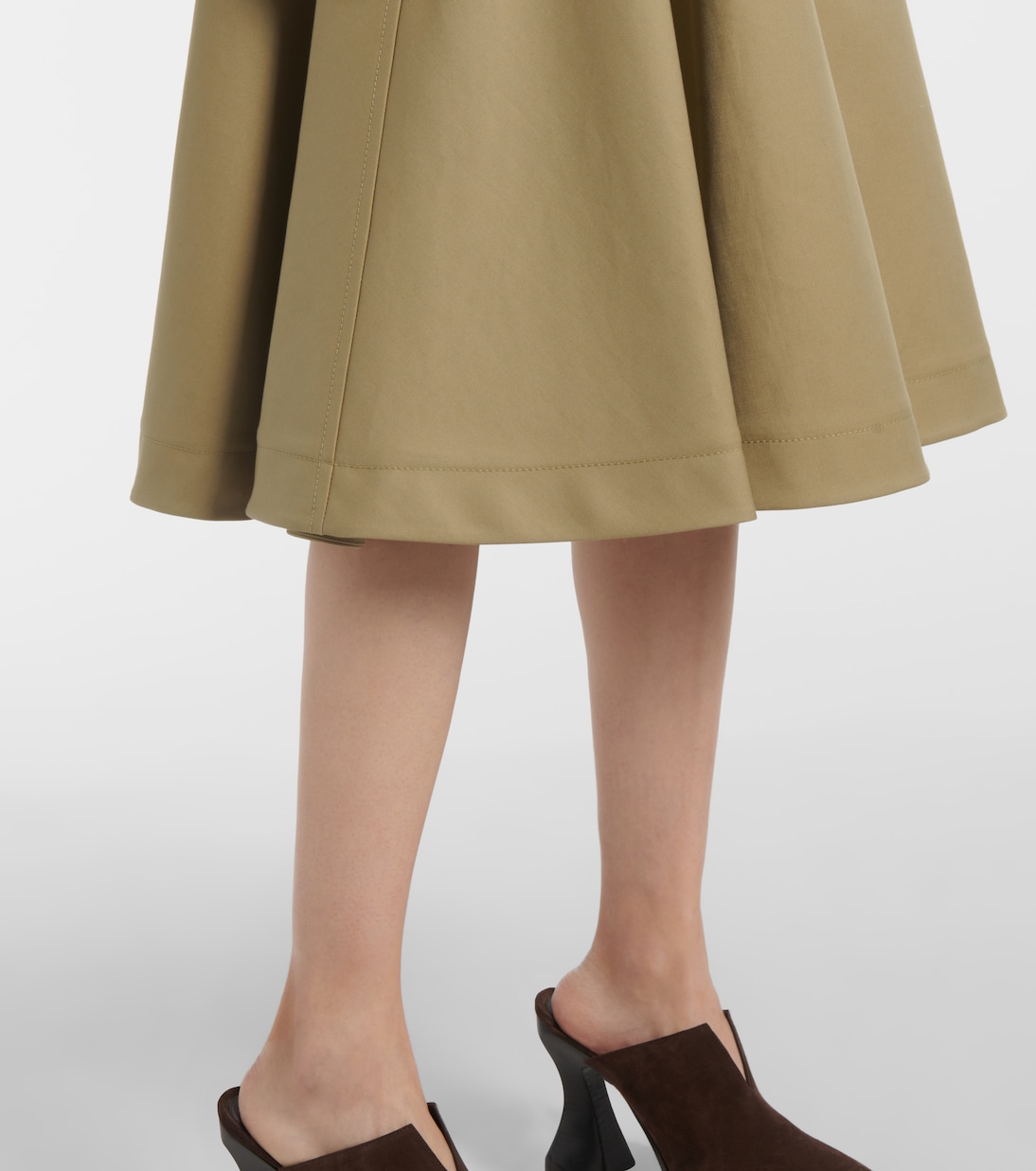 Falda midi de algodón | Bottega Veneta