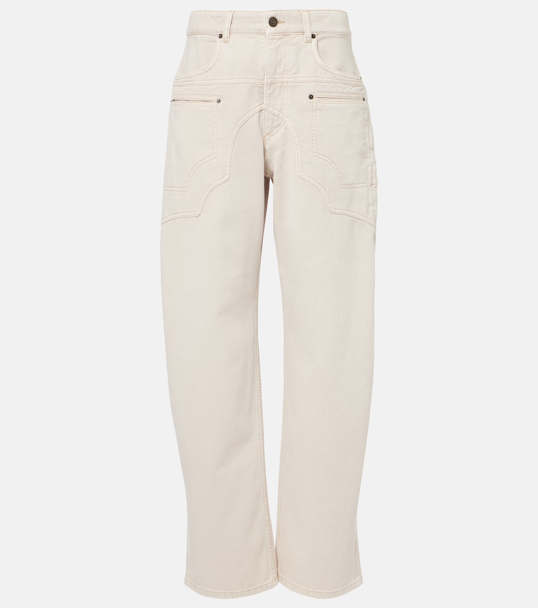 Jeans Beryl a gamba larga e vita alta | Isabel Marant