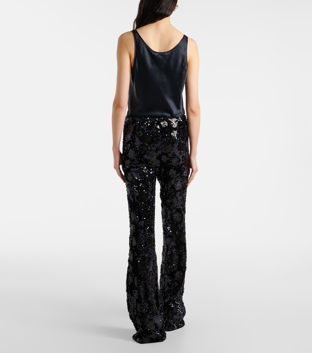 Pantalon évasé à taille haute à sequins | Dorothee Schumacher