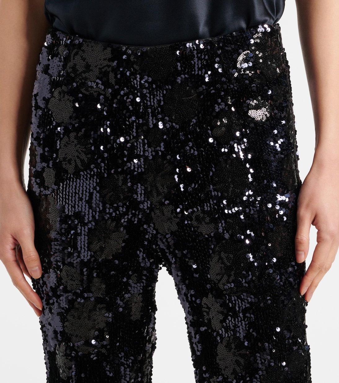 Pantalon évasé à taille haute à sequins | Dorothee Schumacher