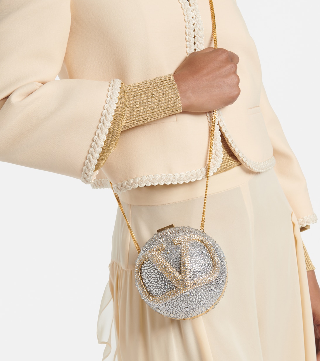 VLogo Signature Mini embellished crossbody bag | Valentino Garavani