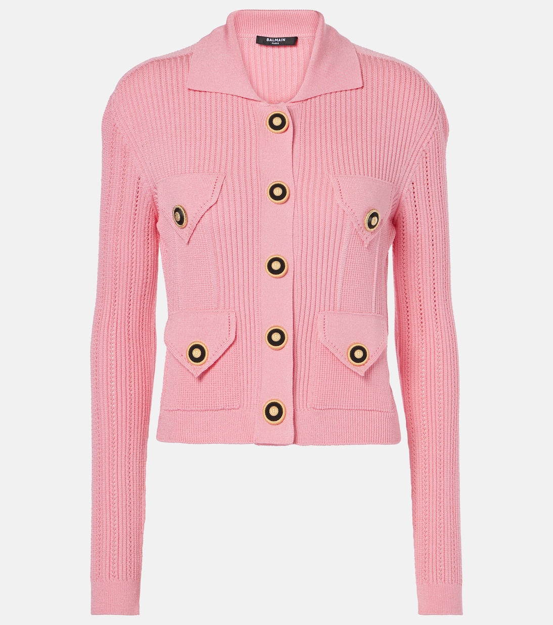 Cardigan in maglia a coste | Balmain
