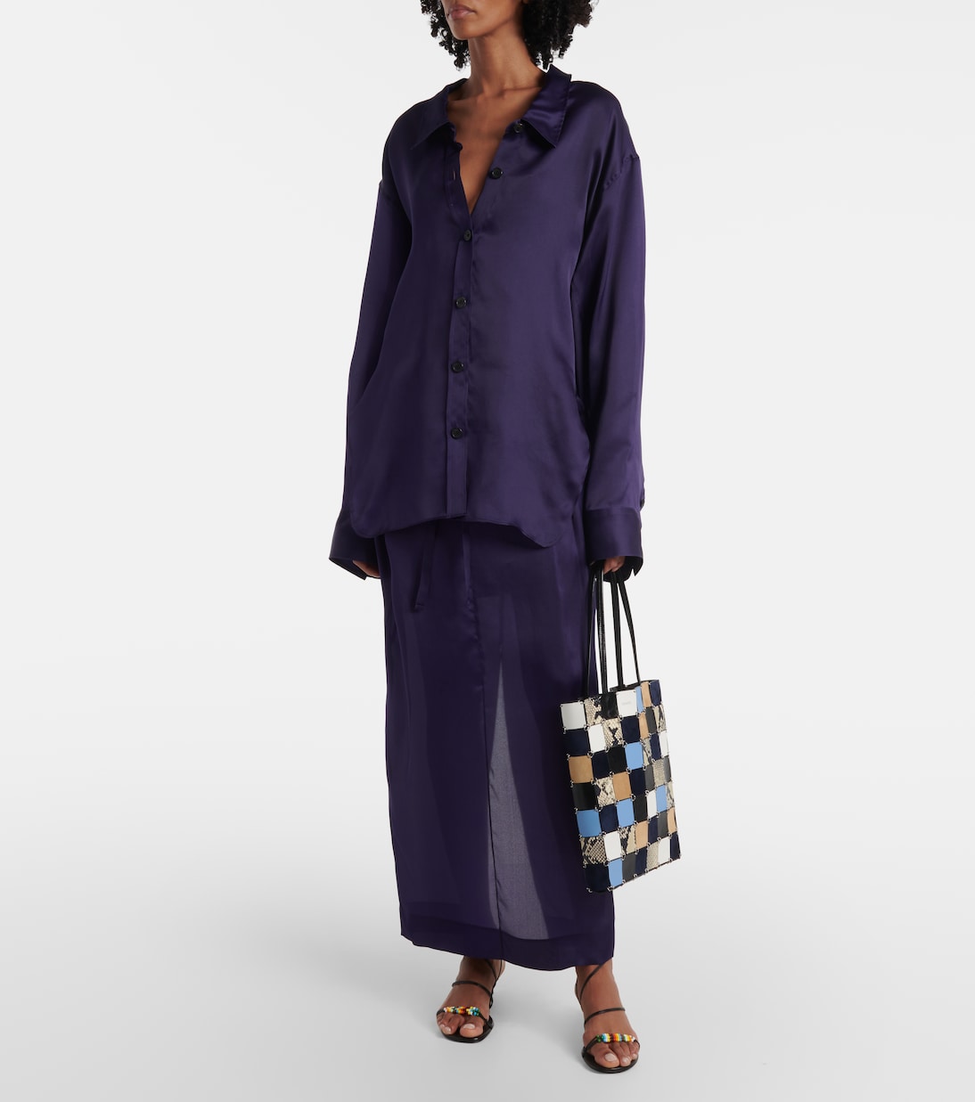 Shopper Emma in pelle e suede | Khaite