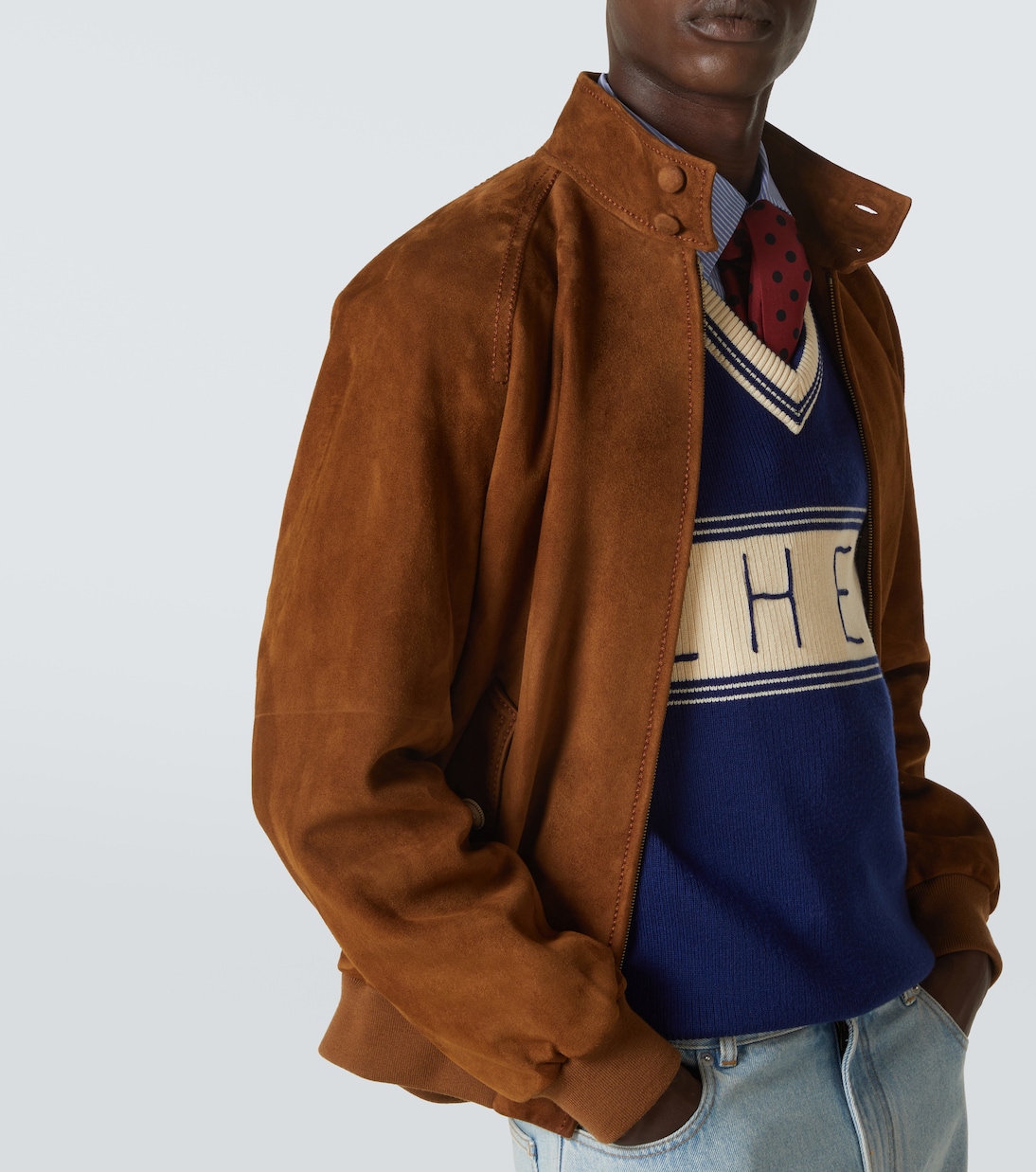 Veste bomber en daim | Valentino