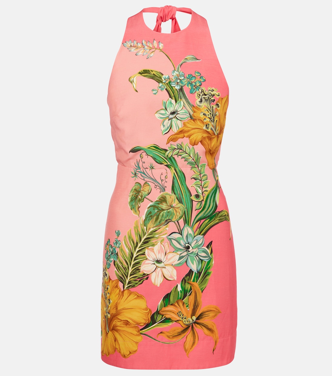 Robe Anika en lin à fleurs | Alémais