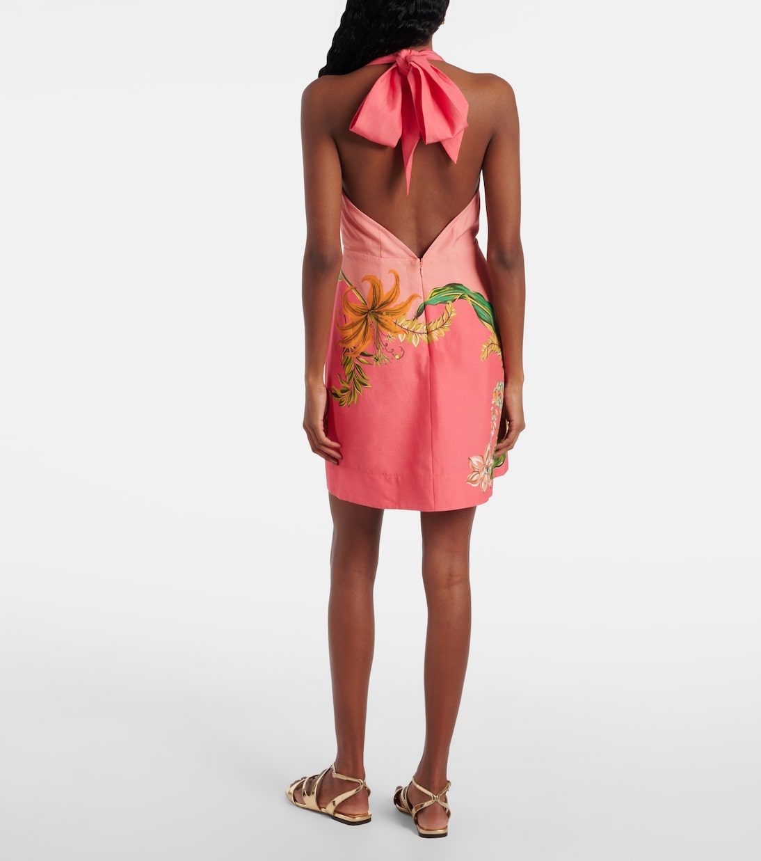 Robe Anika en lin à fleurs | Alémais