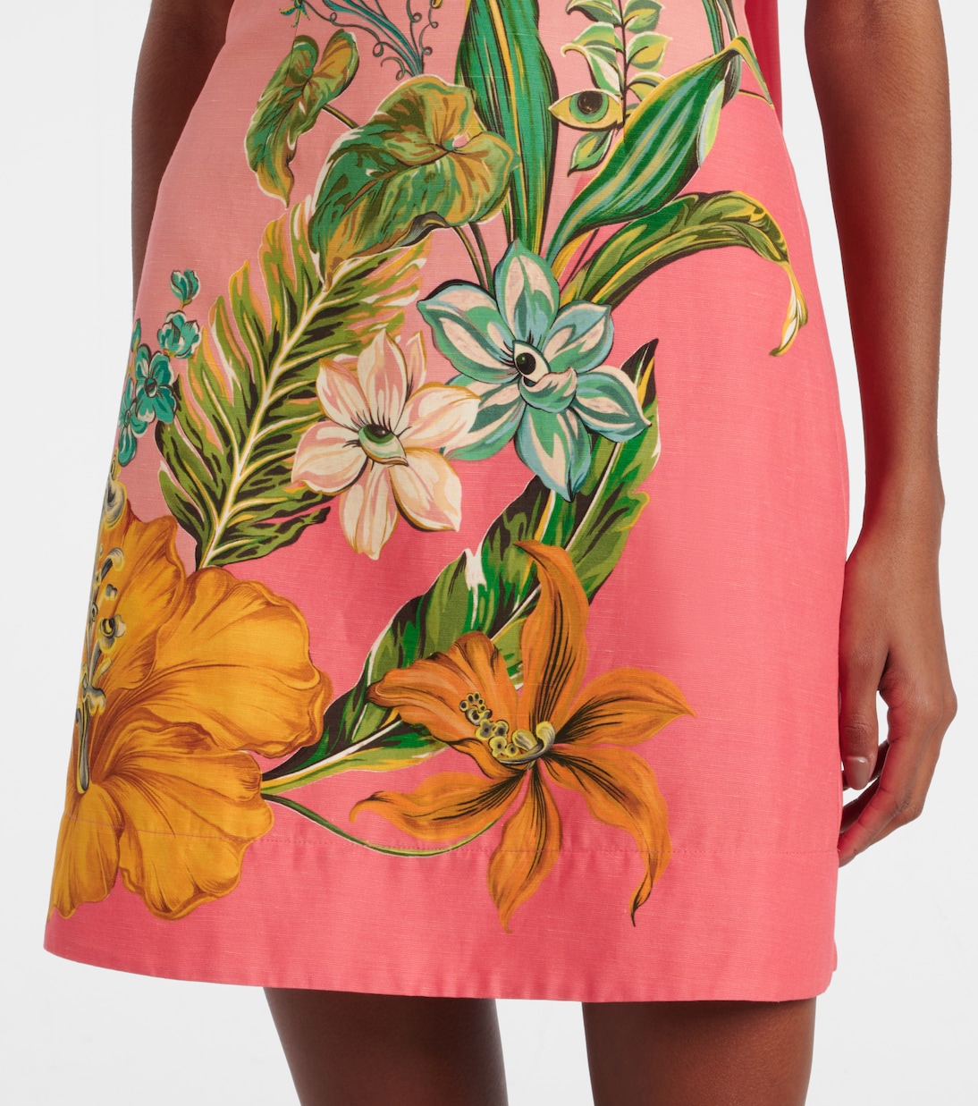Robe Anika en lin à fleurs | Alémais