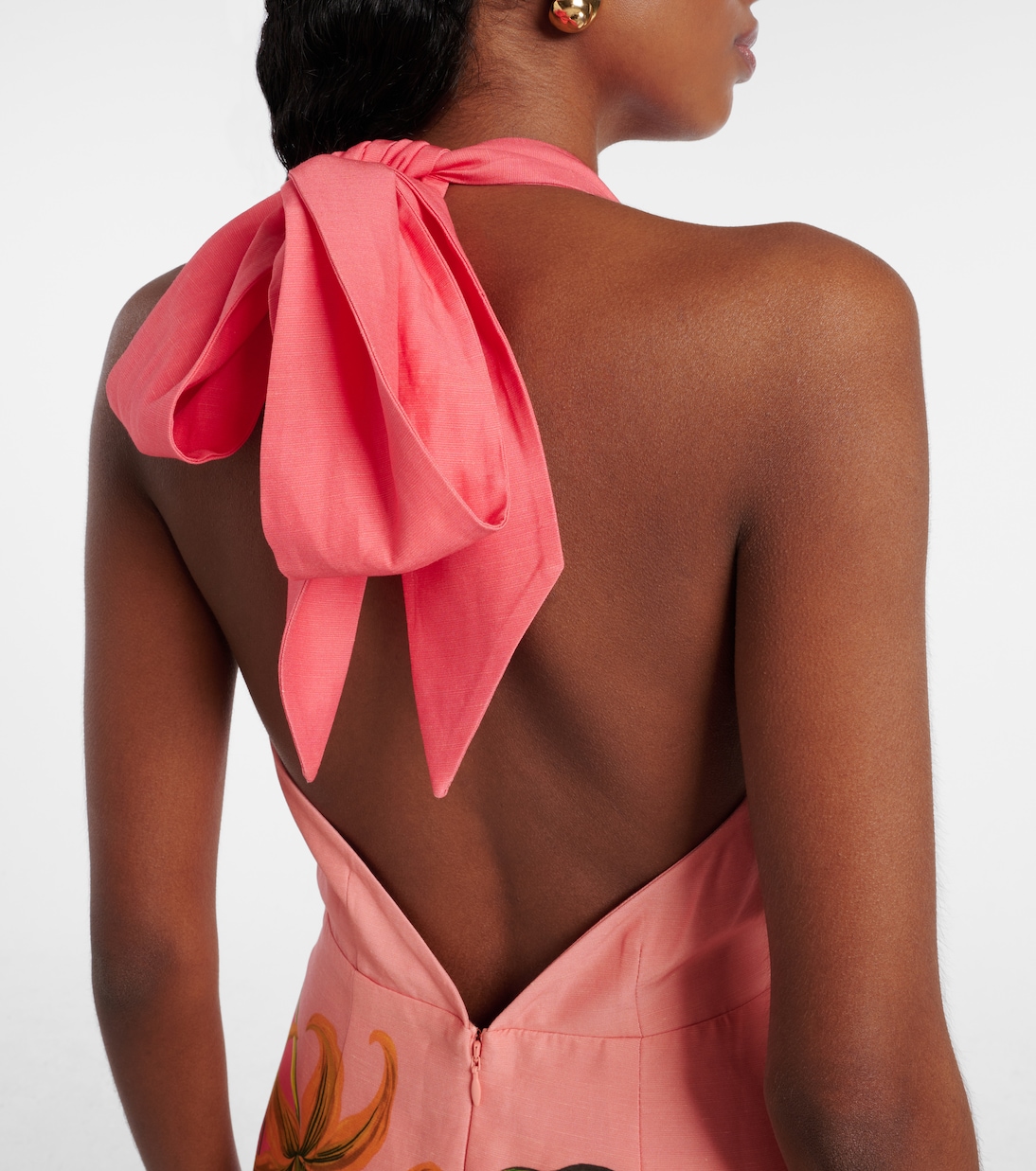 Robe Anika en lin à fleurs | Alémais