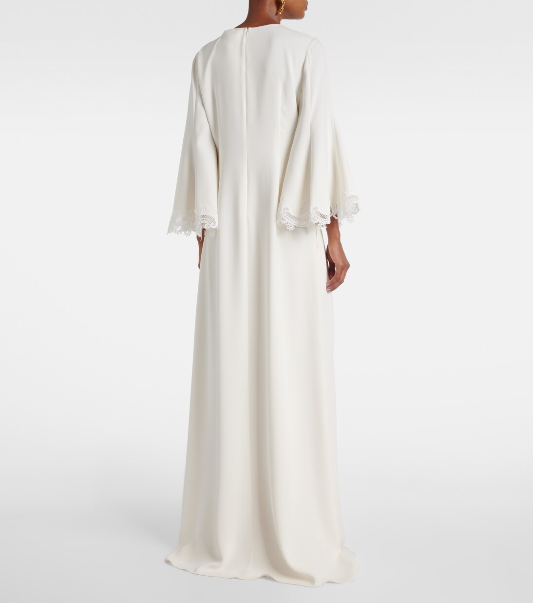 Kaftan aus Georgette mit Spitze | Oscar de la Renta