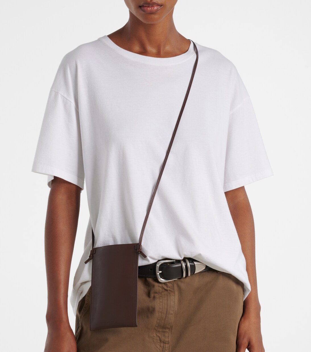 Camie leather pouch with strap | The Row