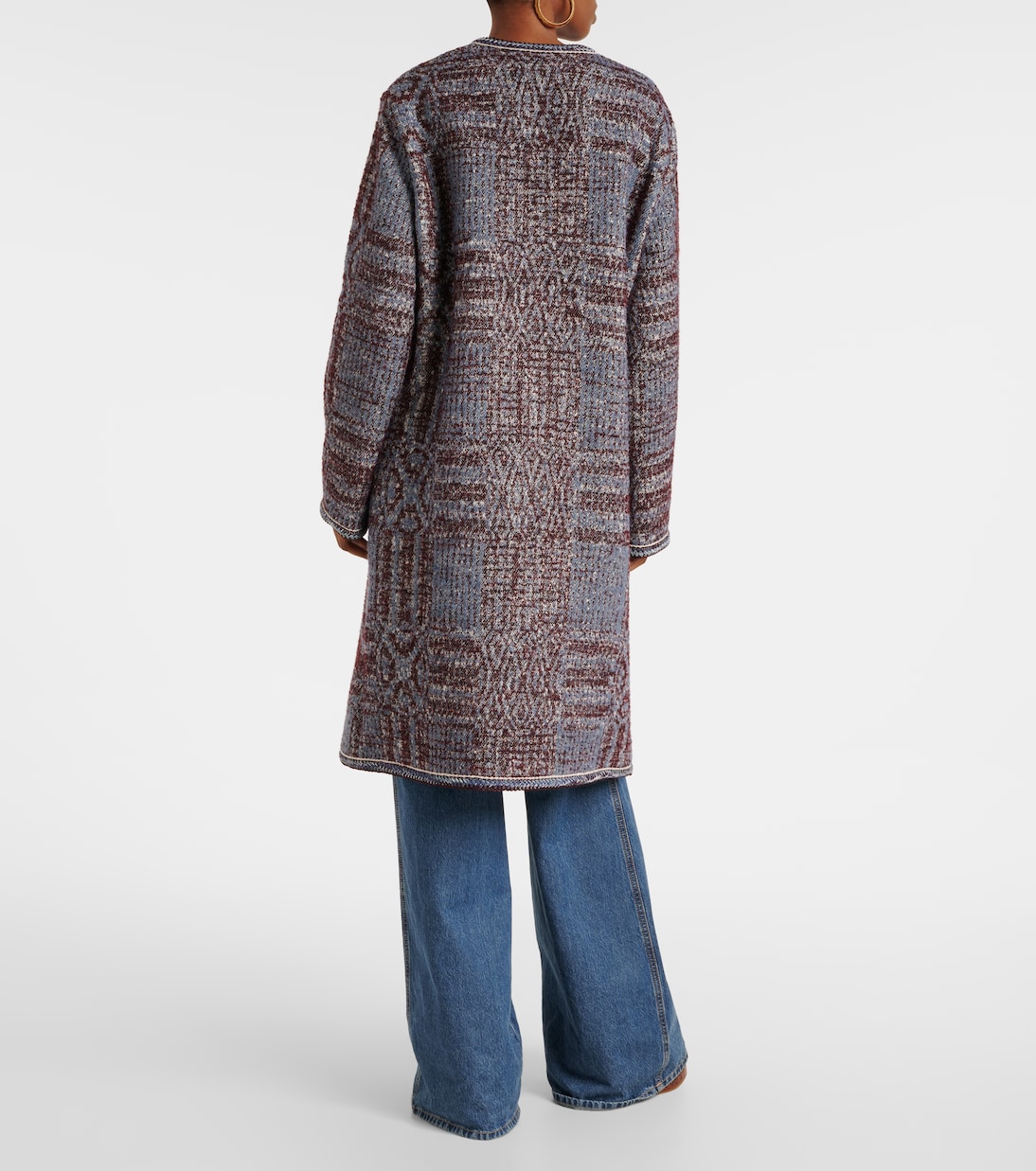 Cotton and wool-blend jacquard coat | Etro