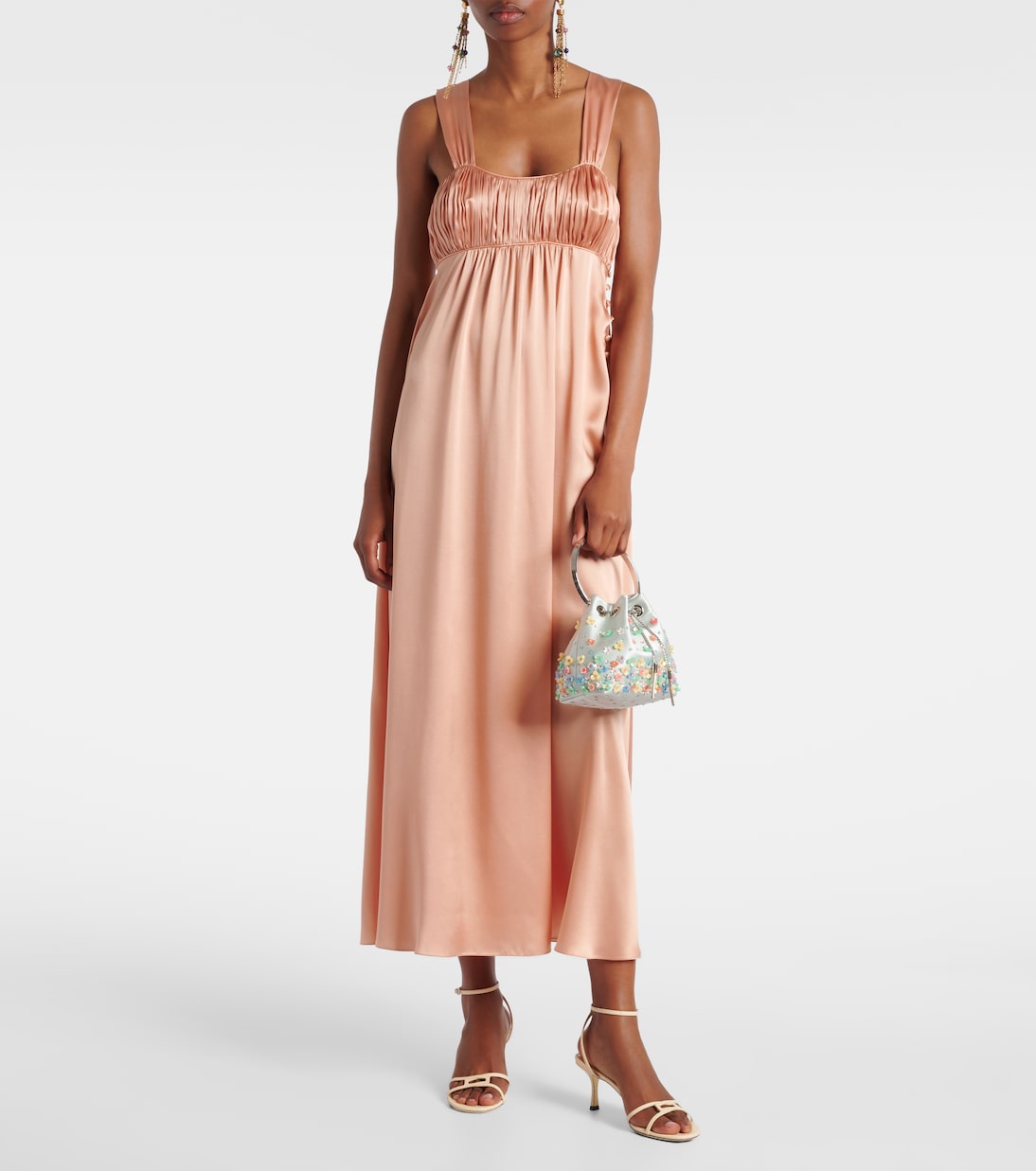 Verzierte Tote Bon Bon Small aus Satin | Jimmy Choo