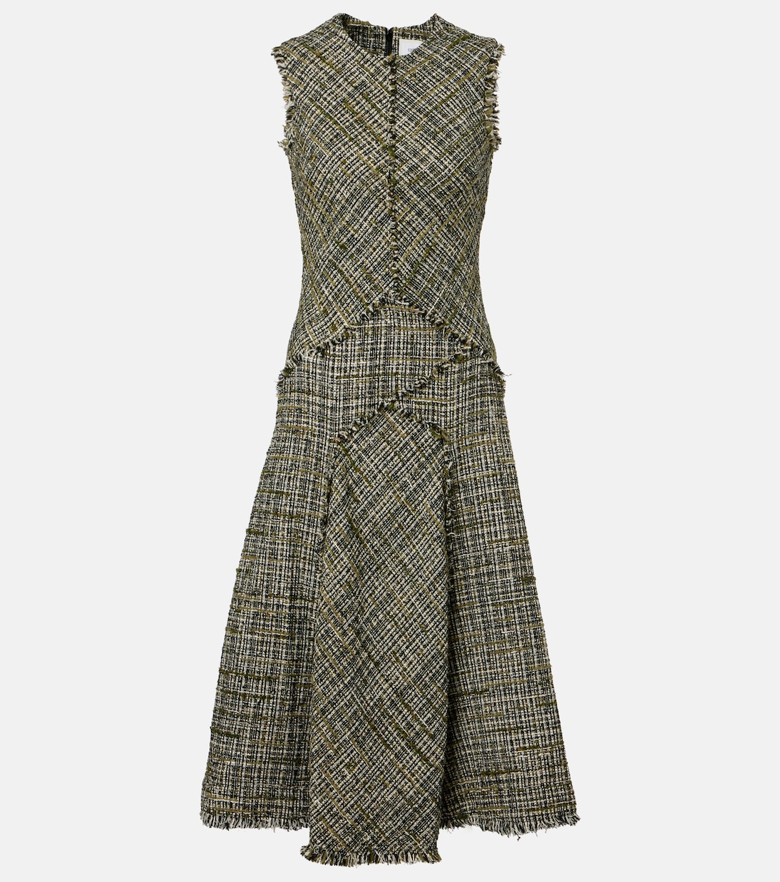 Draped tweed midi dress | Erdem