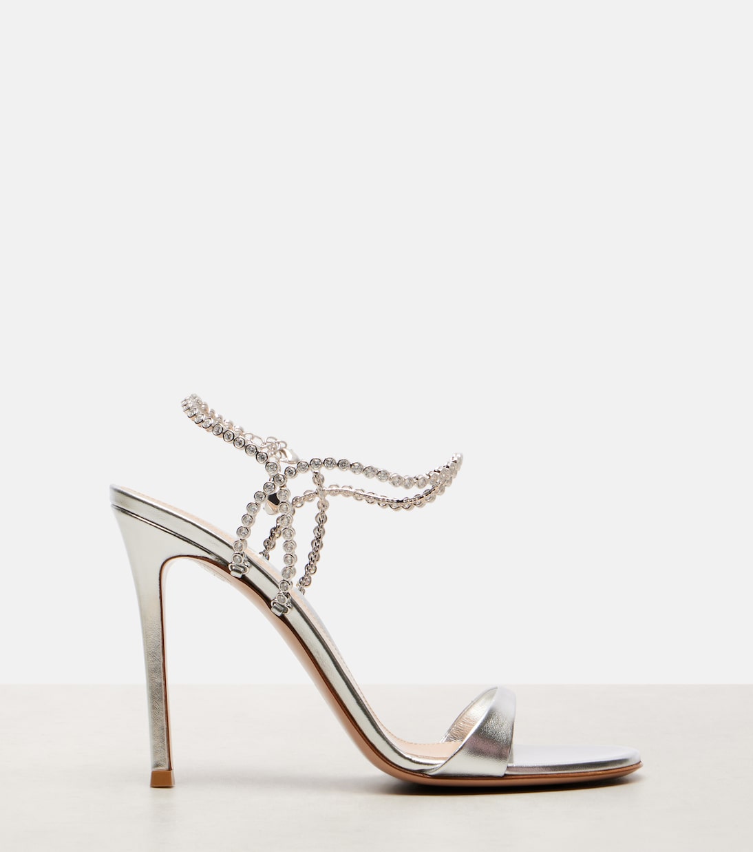 Sandalen aus Metallic-Leder  | Gianvito Rossi
