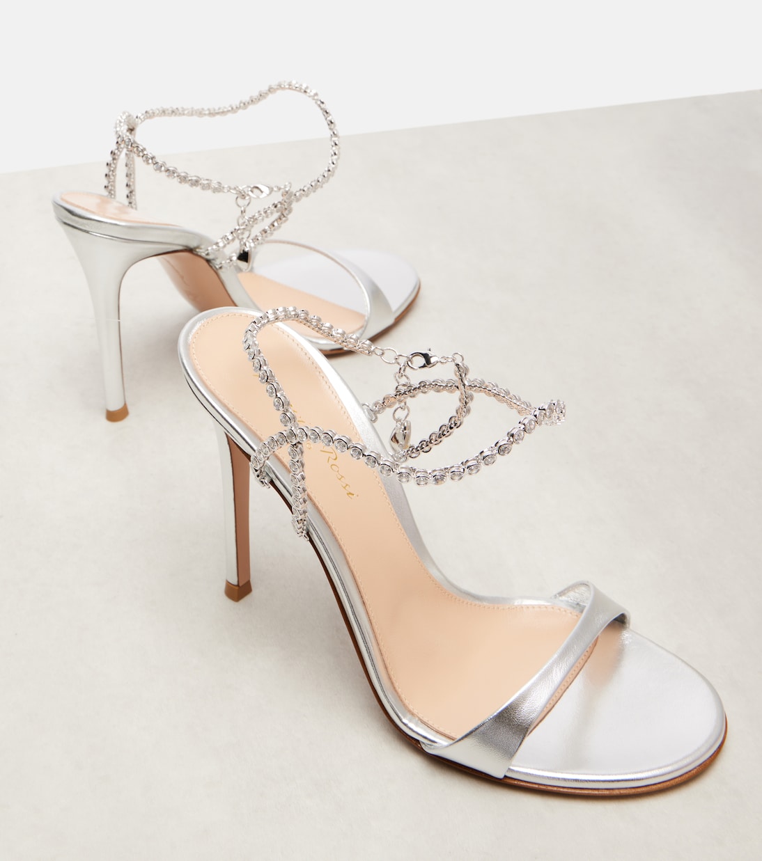 Sandalen aus Metallic-Leder  | Gianvito Rossi
