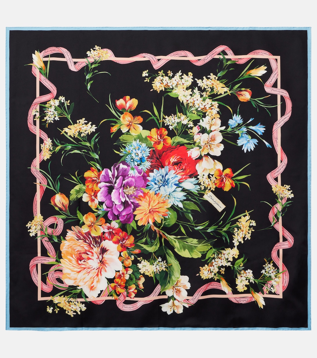 Pañuelo de sarga de seda floral | Dolce&Gabbana