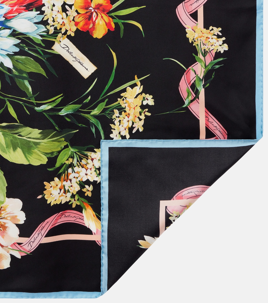 Pañuelo de sarga de seda floral | Dolce&Gabbana
