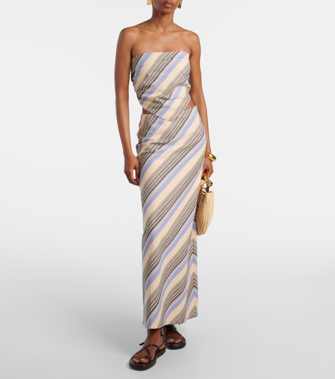 Elise cotton and linen maxi skirt | Faithfull