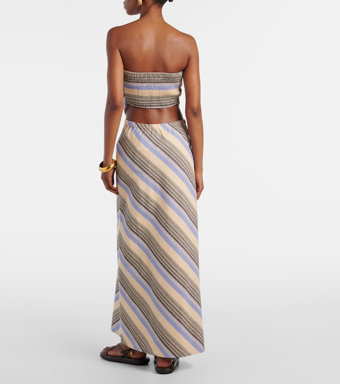 Elise cotton and linen maxi skirt | Faithfull