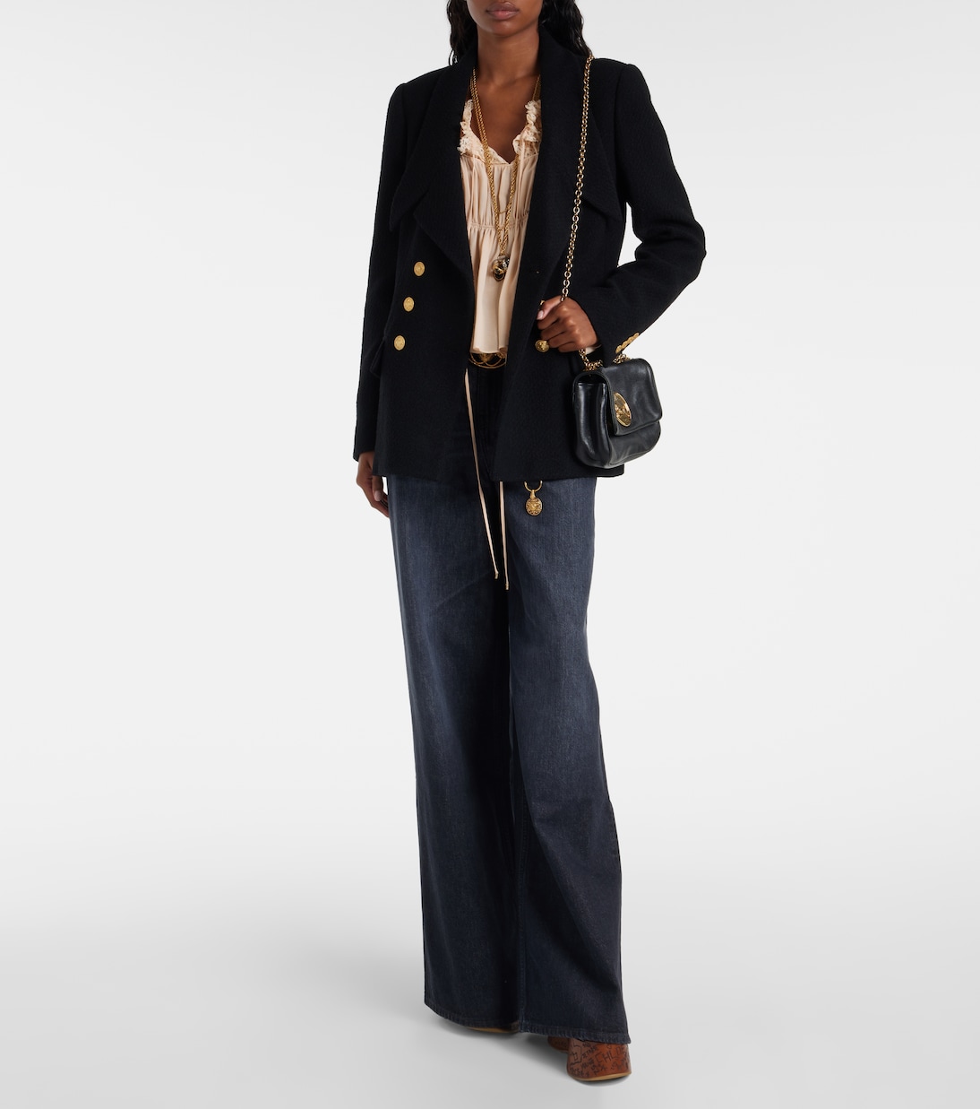 Jeans a gamba larga a vita alta | Chloé