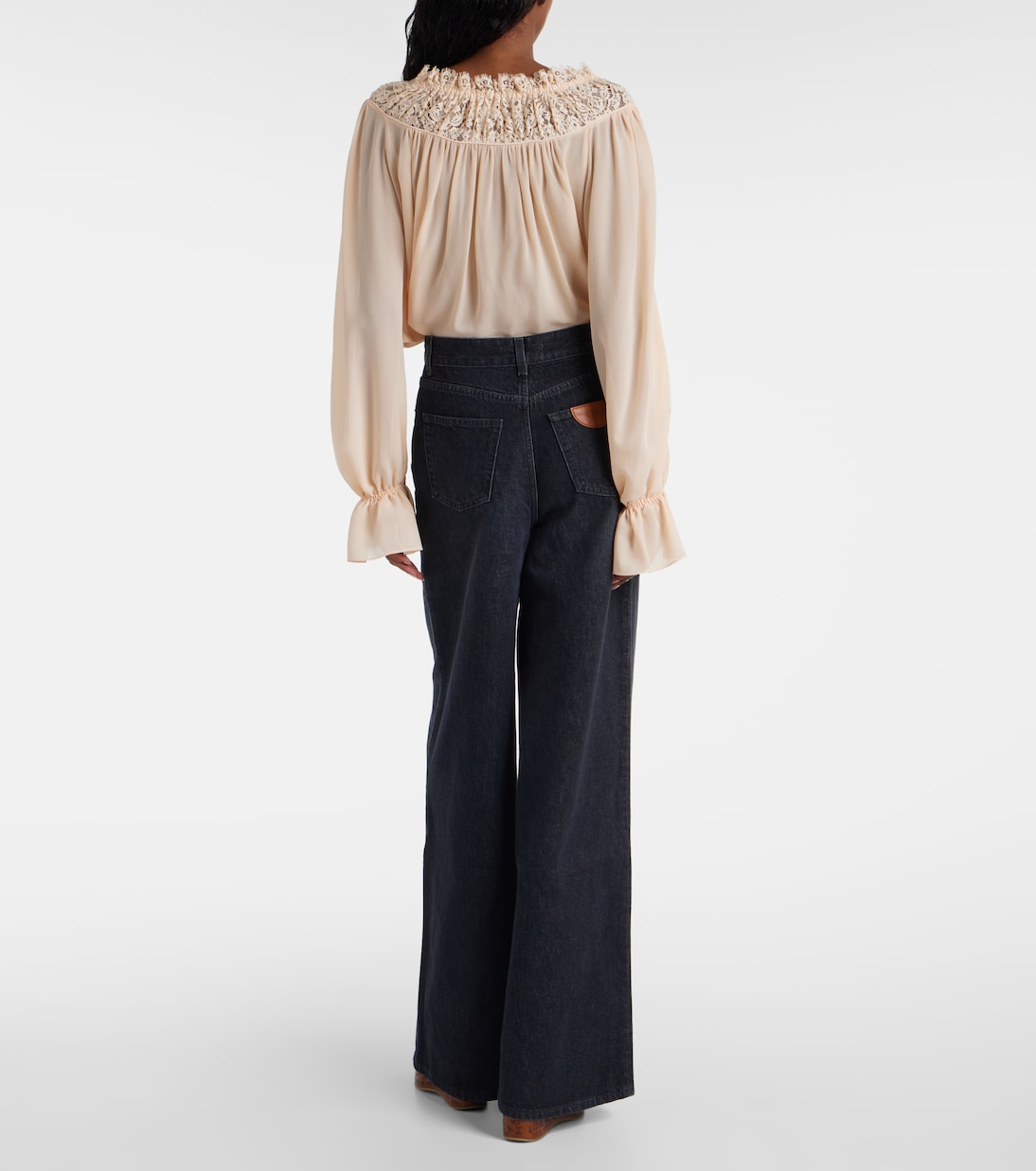 Jeans a gamba larga a vita alta | Chloé